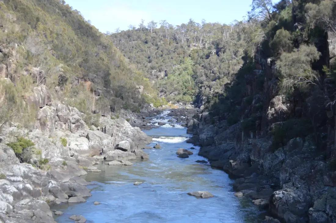 Rocky river channel at Cataract Gorge in Launceston